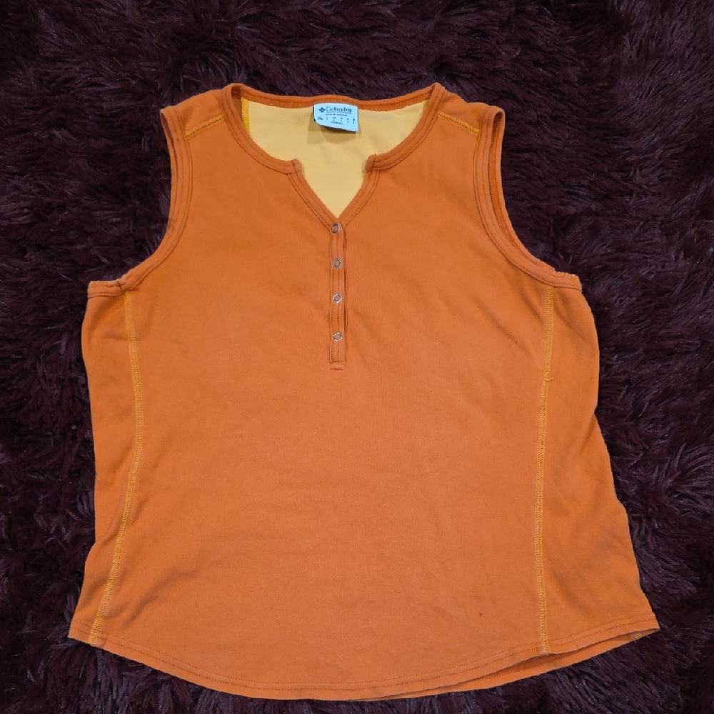 Columbia Vibrant Orange Sleeveless Shirt